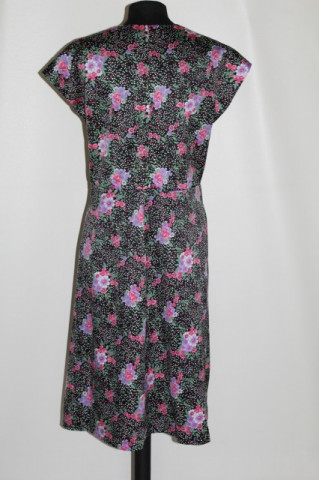 Rochie vintage print floral si print punctiform anii '70 - Img 3