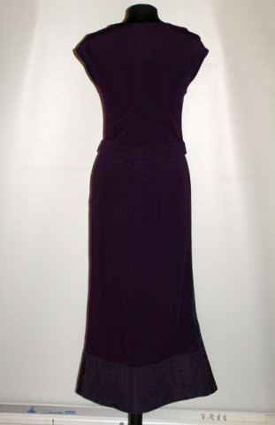 Rochie violet volan asimetric anii 90