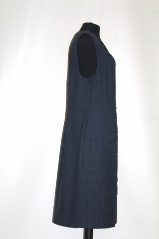 Sarafan gri plisat – repro anii ’60, elegant  - Img 2