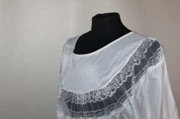 Set alb ornamentat cu dantelă – vintage romantic anii ’70 - Img 8