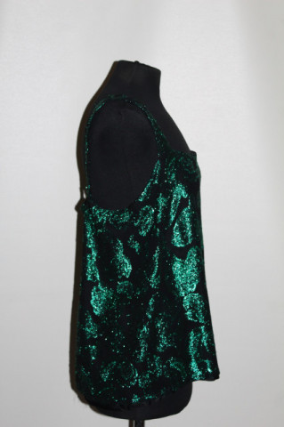 Bluza de ocazie Fink Modell bicolor verde‑negru – retro anii ’80 - Img 2