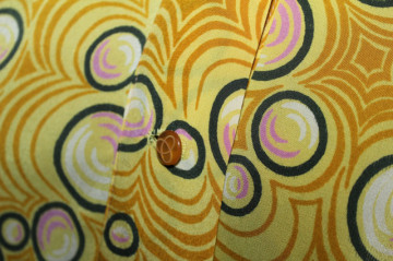 Bluza din mătase naturală cu print cercuri – rafinament anii ’50‑’60 - Img 5