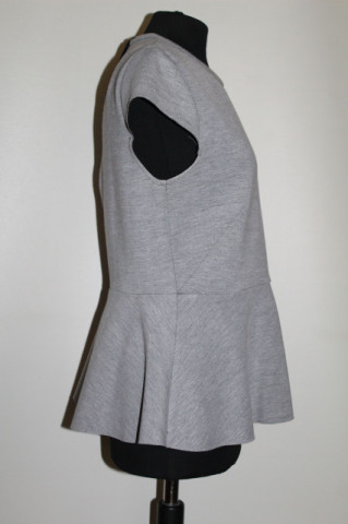 Bluza peplum gri – croială elegantă - Img 2