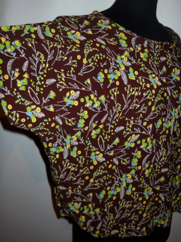 Bluza print floral pictat anii '60