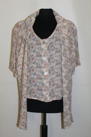 Cămașă cu suprapuneri print floral anii 80-90