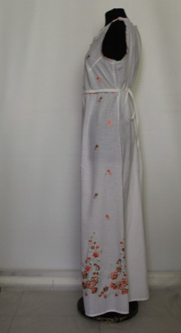 Camasa de noapte broderie portocalie anii '70