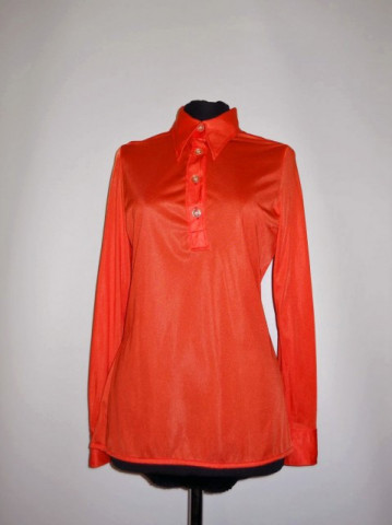 Camasa vintage nylon portocaliu anii '70