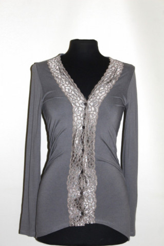Cardigan gri Naf Naf – vintage anii ’90, casual chic