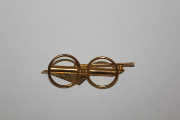 Clips de eșarfă auriu cu cristal – accesoriu retro anii ’80 - Img 4