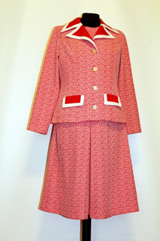 Deux pieces vintage print in relief anii '70