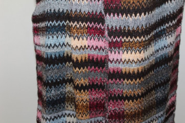 Fular model zigzagat stil Missoni "Codello" anii '90