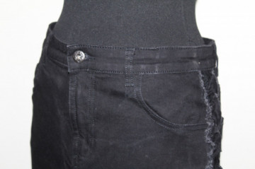 Fustă denim negru Diesel – volane cu aer retro casual  - Img 6