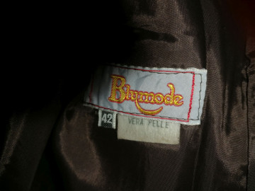 Fustă din piele naturală Blumode anii 80 - Img 5