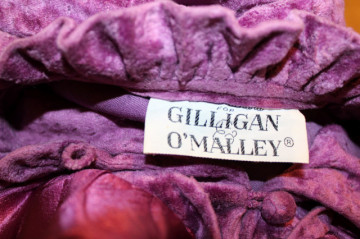 Halat lounge vintage Gilligan O’Malley – anii ’70, catifea violet - Img 8