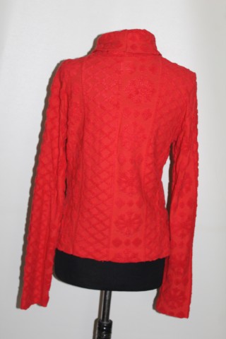 Helancă corai Miss Sixty anii ’90 – tricot geometric, guler turtleneck - Img 3
