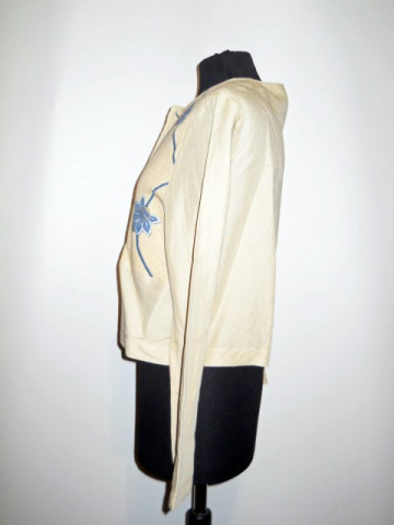 Jacheta din in cu flori aplicate anii '90