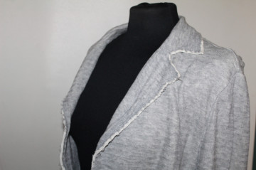 Jachetă Stefanel gri deschis anii ’90 – jersey fin bumbac, casual retro - Img 6