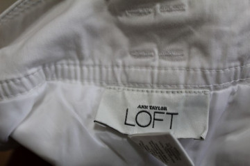 Pantaloni albi " Ann Taylor Loft"
