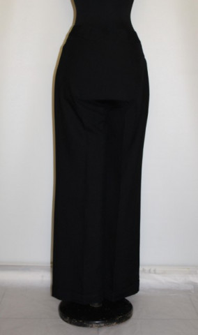 Pantaloni negri manseta repro anii '70 - Img 3