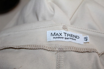Pantaloni retro Max Trend – anii ’90, crem cu dungi fine - Img 6