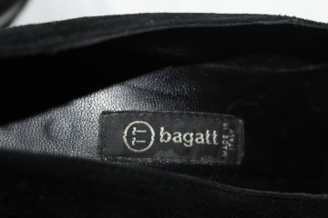 Pantofi cu toc sculptural Bagatt – piele naturală întoarsă neagră, design italian - Img 6