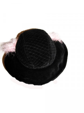 Pink Feathers Vintage Hat '40s - Img 5