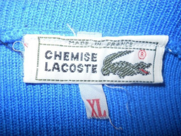 Pulover "Lacoste" albastru anii '70 - '80