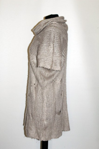 Pulover maneca scurta gri repro anii '70