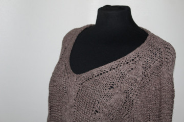 Pulover maro „cafea cu lapte” – tricot casual vintage - Img 5