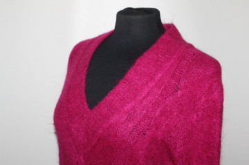 Pulover mohair Artigli – roz fucsia, vibe retro - Img 3