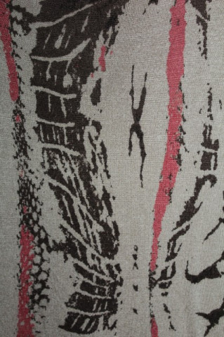 Pulover oversized print stilizat repro anii '80