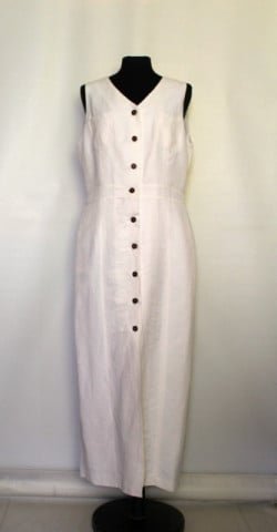 Rochie albă nasturi stamp șopârlă anii 80