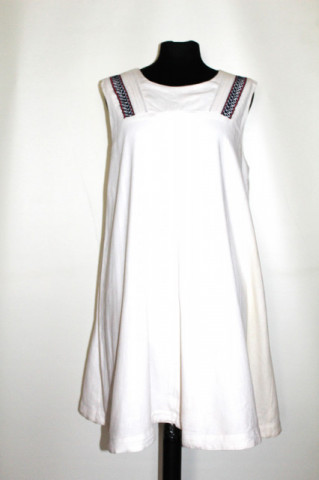 Rochie albă Tommy Hilfiger cu broderie