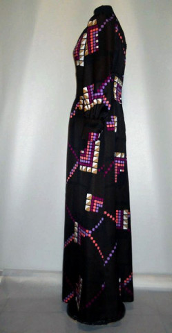 Rochie de ocazie print geometric anii '70
