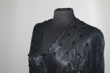 Rochie de seară vintage din dantelă neagră – anii ’60 - Img 5