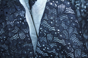 Rochie de seara vintage din dantela neagra anii '60