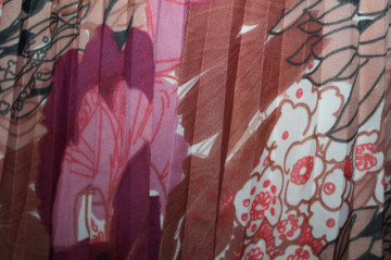 Rochie din chiffon print floral anii 60