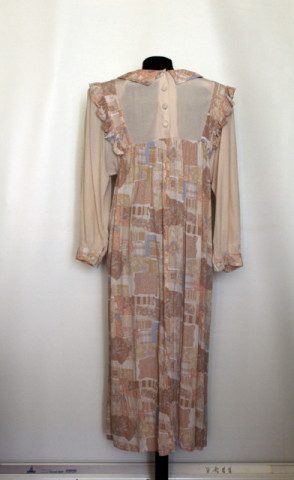 Rochie din pânză topită print pastel anii 80