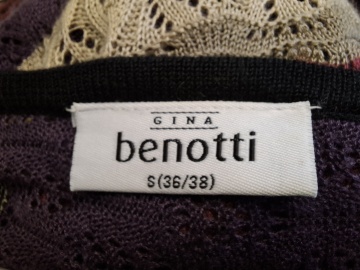 Rochie din tricot dantelat repro anii ’70 – mini retro violet & bej - Img 8