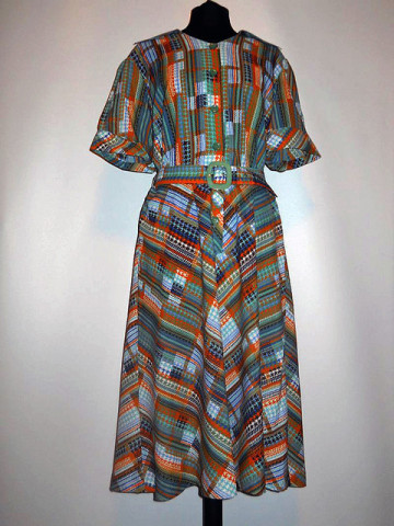 Rochie matase model geometric anii '60