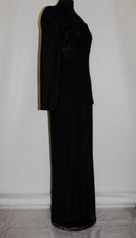 Rochie maxi neagra "Mothwurf" anii '80
