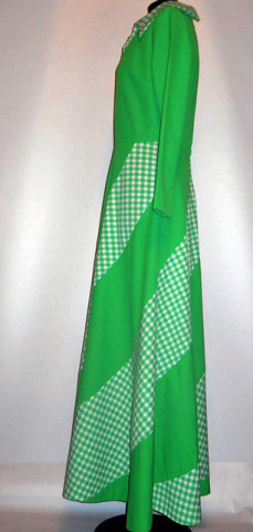 Rochie maxi verde anii '60 - '70