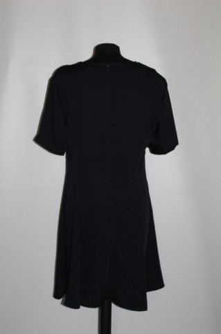 Rochie neagra de ocazie ornament suprapus anii '90