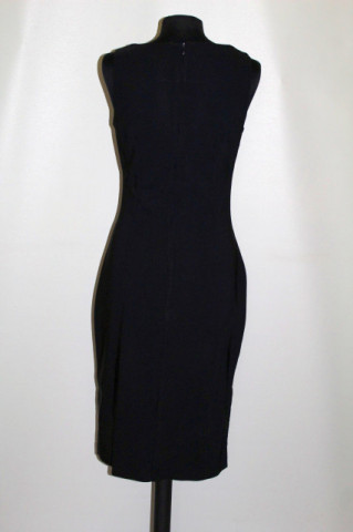 Rochie neagră repro anii ’60 – croială clasică midi - Img 3