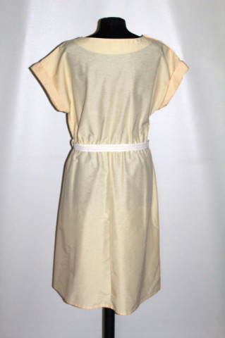 Rochie retro „Lady Anne Fashion” – galben vanilie și broderie ’80 - Img 3