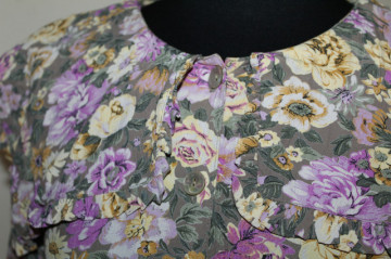 Rochie retro Maggy London din rayon cu print floral – anii ’80 - Img 7