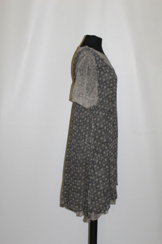 Rochie Vero Moda retro anii ’90 – gri cu print geometric & floral - Img 2