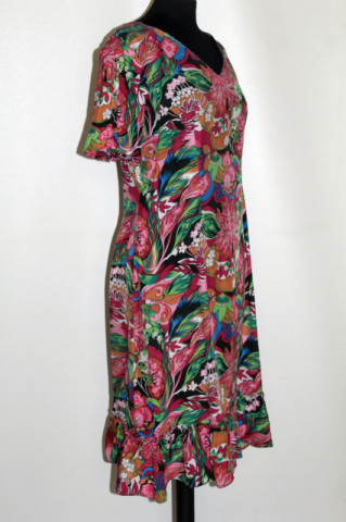 Rochie vintage anii ’60 cu print crizanteme  - Img 3