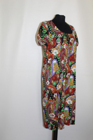 Rochie vintage cu print floral multicolor – silhouette anii ’60 - Img 6