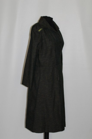 Rochie vintage din stofa verde muschi anii '50